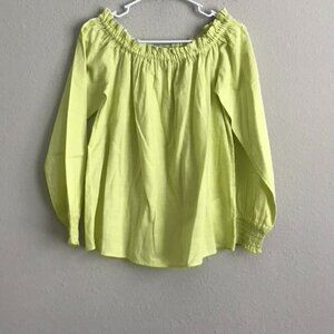 Candace Cameron Bure Off the Shoulder Top - Sunny Lime (Sz) a593122